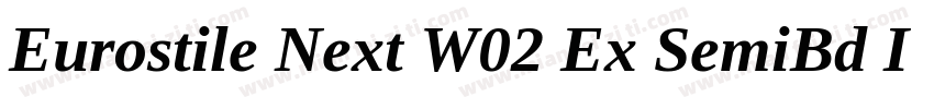 Eurostile Next W02 Ex SemiBd It字体转换